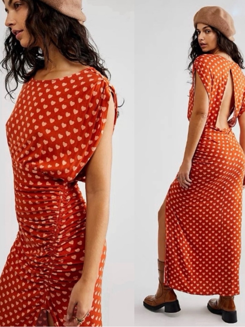 Free People Lakeside Print
Midi Dress Ginger Combo